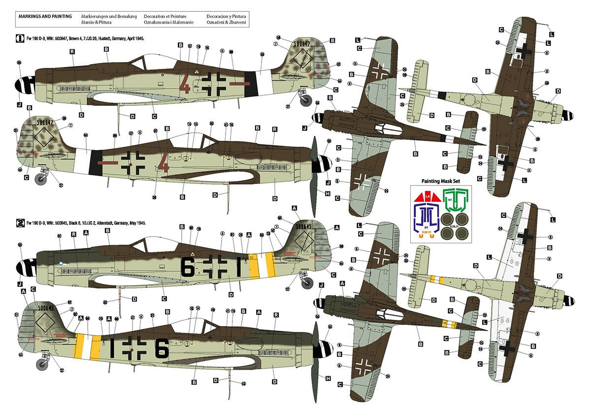Hobby 2000 32012 Fw 190 D-9 Production tardive (HASEGAWA + CARTOGRAF + MASQUES) 1/32 – image 2