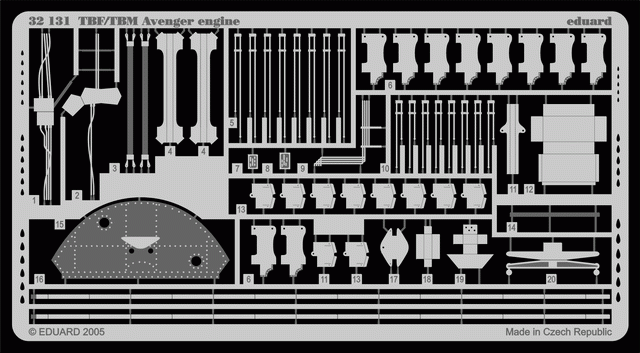 Moteur Eduard 32131 TBF/TBM 1/32 TRUMPETER