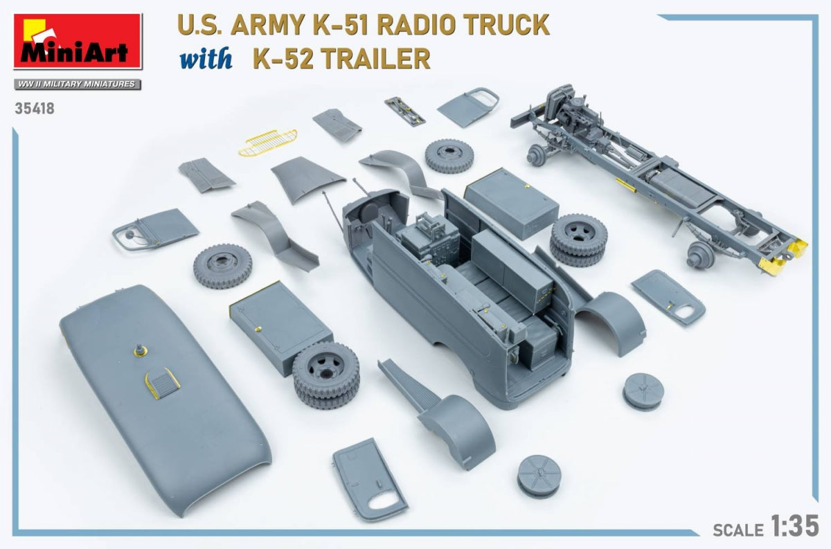 MiniArt 35418 Camion radio K-51 de l&amp;#39;armée américaine avec remorque K-52. Kit intérieur 1/35 – image 17