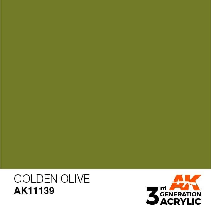 AK Interactive AK11139 GOLDEN OLIVE – STANDARD 17 ml