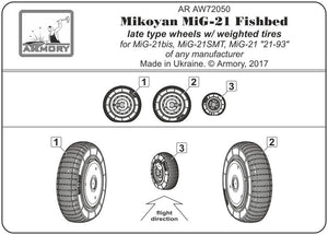 Armory Models AW72050 Roues Fishbed pour Mikoyan MiG-21 avec pneus lestés, échelle 1/72 (fin de série) – immagine 6