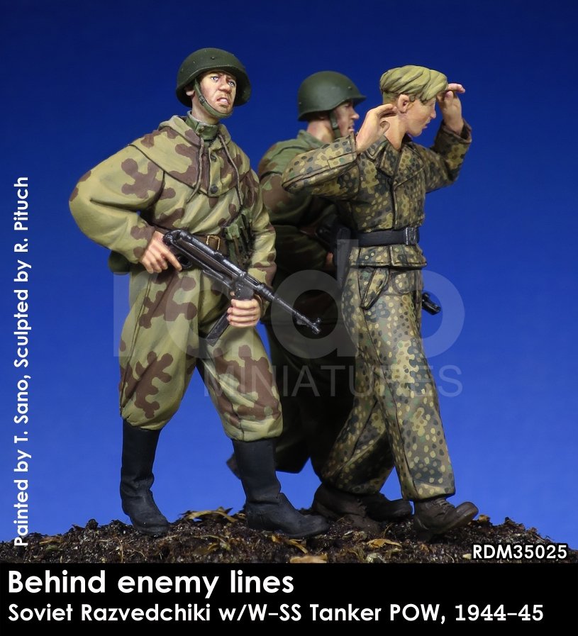 RADO Miniatures RDM35025 Razvedchiki soviétique avec pétrolier W-SS POW, (1944-45) 1/35 – image 5