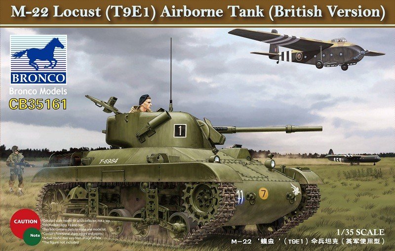 Bronco CB35161 M-22 Locust (T9E1) Char aéroporté (Version britannique) (1/35)