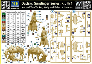 Master Box 35203 Outlaw. Gunslinger n° 1 : Marshal Tom Tucker, Molly et Rebecca Hanson 1/35 – immagine 3