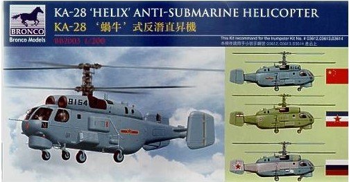 Bronco BB2003 KA-28 Helix Hélicoptère anti-sous-marin 1/200