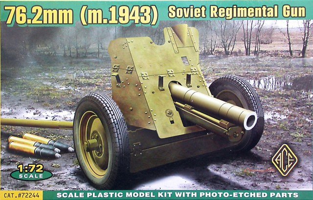 ACE 72244 Canon régimentaire soviétique de 76 mm Mod. 1943 (1/72)
