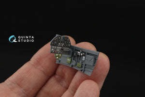 Intérieur imprimé en 3D et coloré sur papier décalcomanie Quinta Studio QD48587 P-40E Warhawk (Eduard) 1/48 – image 7