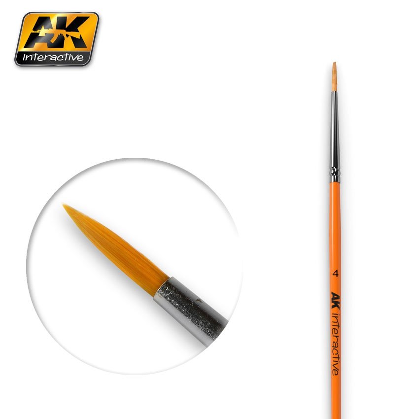 Brosse ronde AK Interactive AK605 4 synthétique