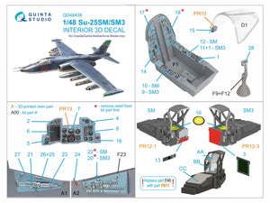 Intérieur coloré imprimé en 3D sur papier décalcomanie pour Su-25SM/SM3 (Zvezda/Quinta Models/Arma Models) Quinta Studio QD+48438, échelle 1/48 – immagine 7