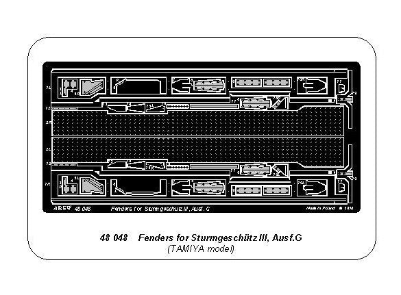 Aber 48048 Ailes pour Stug. III, Ausf. G Tamiya 1/48 – image 5