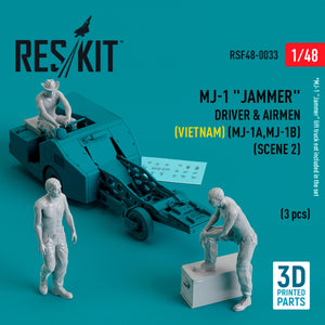 RESKIT RSF48-0033 Pilotes de brouilleur MJ-1 (Vietnam) (MJ-1A, MJ-1B) (scène 2) (3 pièces) (Impression 3D) 1/48