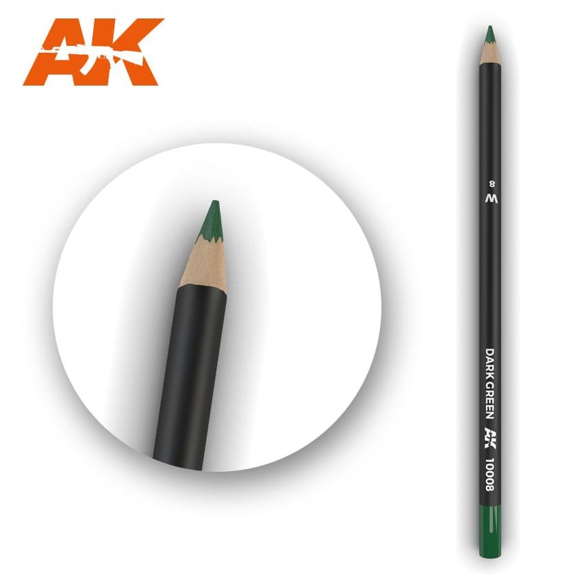 Crayon aquarelle AK Interactive AK10008 VERT FONCÉ 