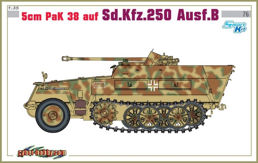 Cyber ​​​​Hobby 6720 5cm PaK 38 auf Sd.Kfz.250 Ausf.B (1/35)