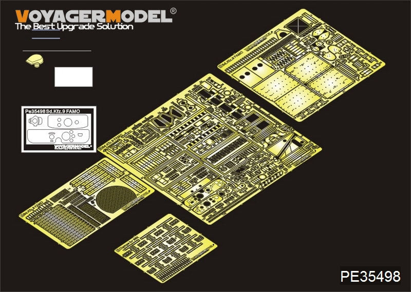 Maquette Voyager PE35498 Sd.Kfz.9 Famo allemand de la Seconde Guerre mondiale (pour Tamiya 35239/35246, échelle 1/35)