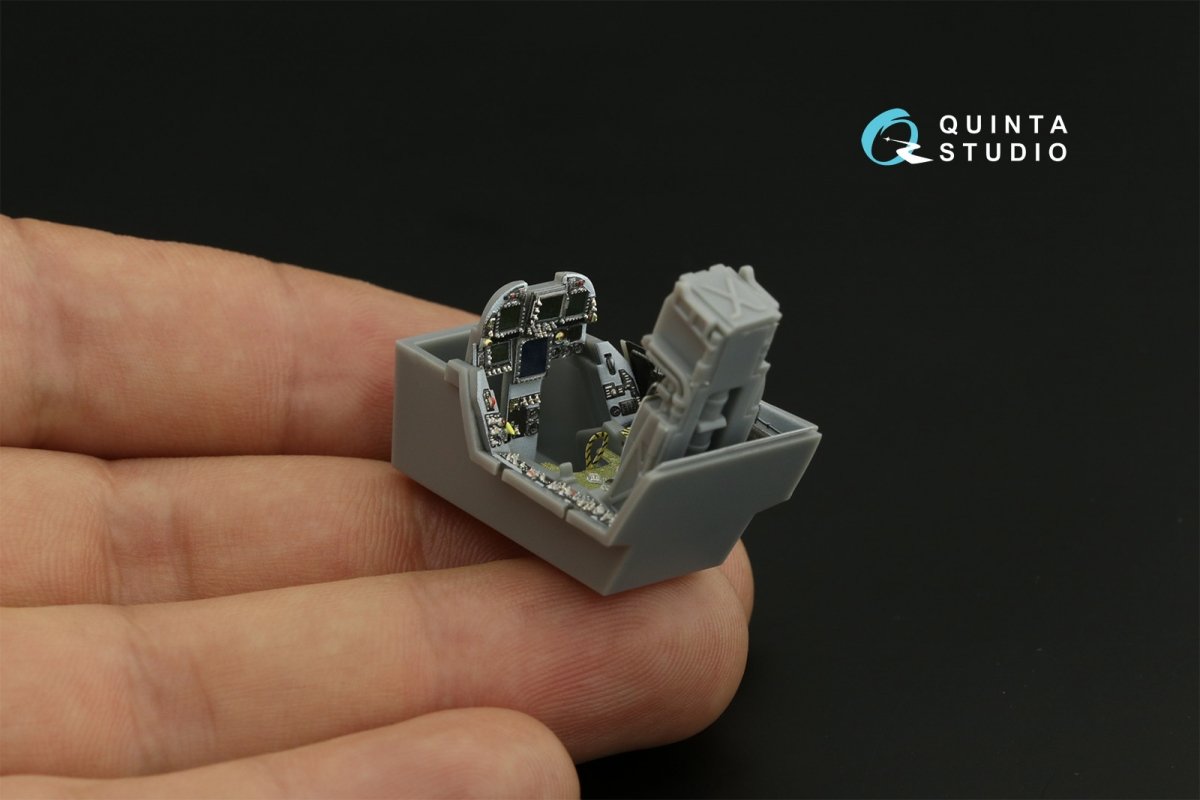 Intérieur imprimé en 3D et coloré sur papier décalcomanie Quinta Studio QD48259 F/A-18E (HobbyBoss) 1/48  – Bild 8