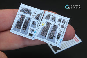 Intérieur imprimé en 3D et coloré sur papier décalcomanie Quinta Studio QD48168 F-16B (pour kit Kinetic) 1/48 – Bild 2