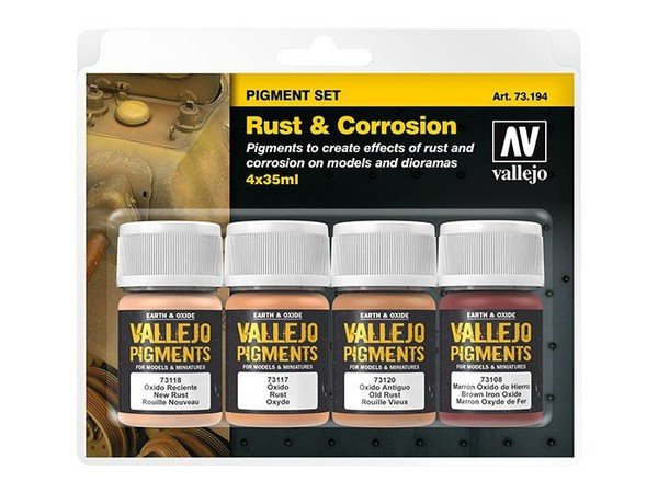 Coffret de pigments Vallejo 73194 Rouille et corrosion 4 x 35 ml