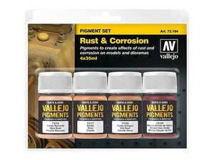 Coffret de pigments Vallejo 73194 Rouille et corrosion 4 x 35 ml