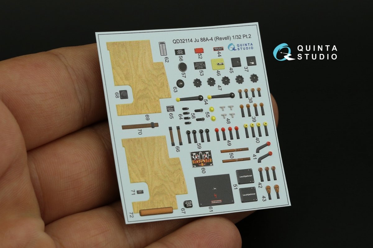 Intérieur imprimé en 3D et coloré sur papier décalcomanie (Revell) Quinta Studio QD32114 Ju 88A-4 1/32 – image 10
