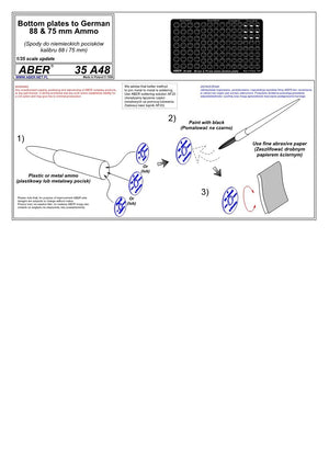 Aber 35A048 Fond pour étuis de projectiles de 88 et 75 mm (allemands) (1/35) – imagen 4