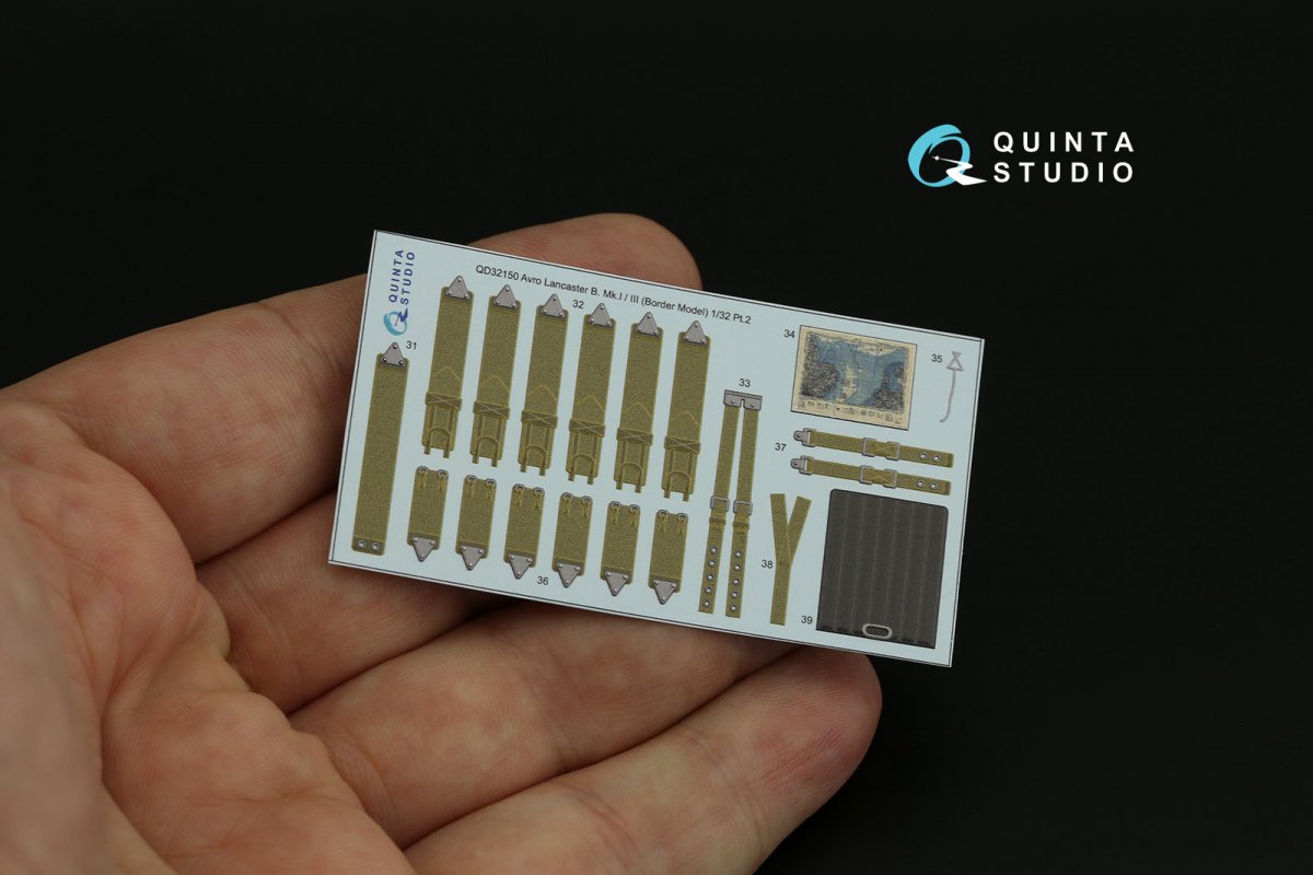 Intérieur imprimé en 3D et coloré sur papier décalcomanie Quinta Studio QD32150 Avro Lancaster B. Mk.I/III (Border Model) à l&amp;#39;échelle 1/32 – Bild 4