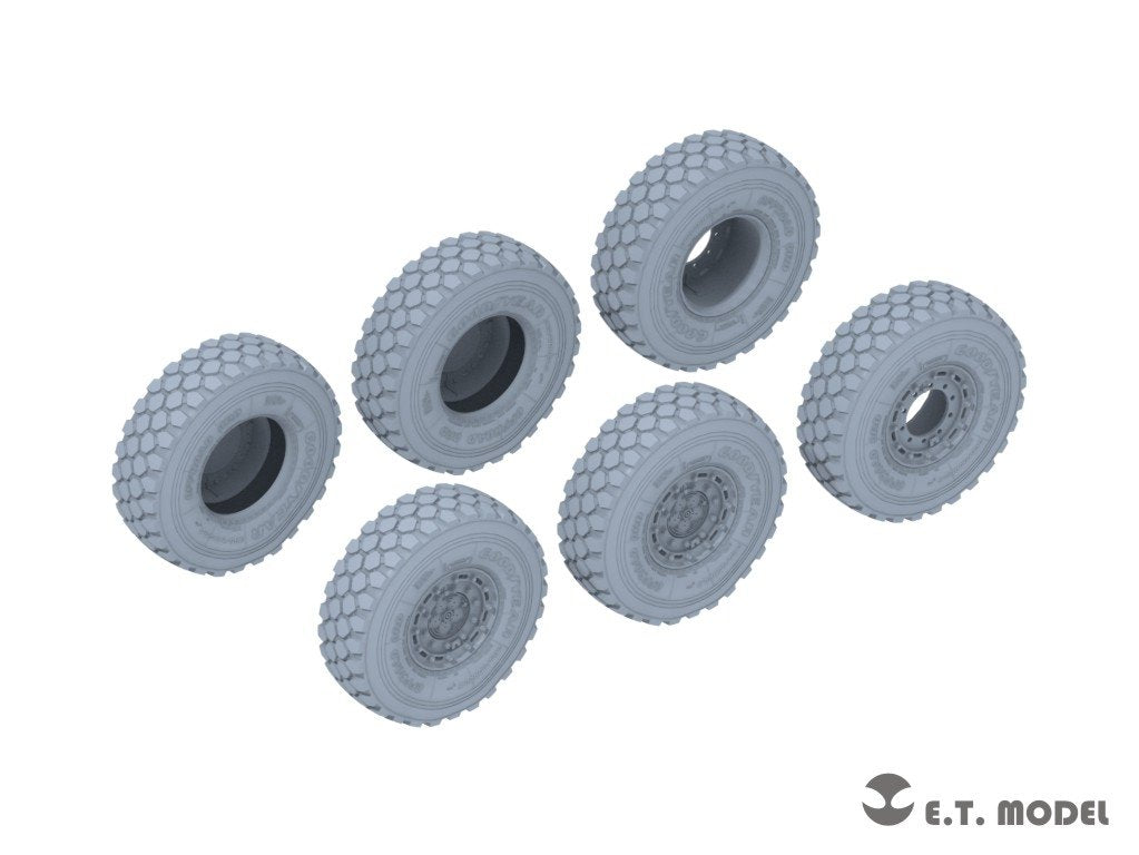 ET Model P35-131 KAMAZ-43509 Camion Roues affaissées et roues de secours pour kit Zvezda 1/35 – image 2