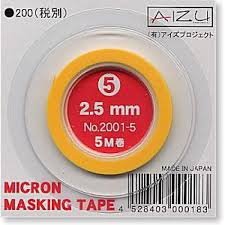 Ruban de masquage Aizu 2001-5 Micron (2,5 mm)