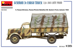 MiniArt 35459 Camion cargo allemand 3 tonnes, production tardive, échelle 1/35 – imagen 11