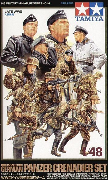 Tamiya 32514 Ensemble de grenadiers blindés allemands de la Seconde Guerre mondiale (1/48)