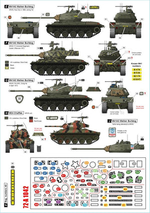 Star Decals 72-A1042 Vietnam 1. M24 Chaffee, M41 Walker Bulldog et M48A3 Patton dans l&amp;#39;armée sud-vietnamienne 1/72 – image 2