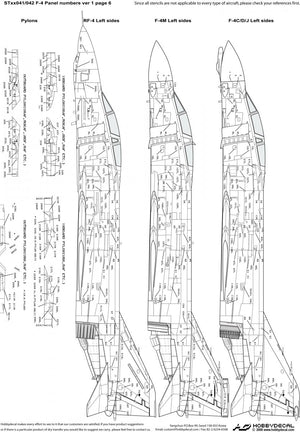 HobbyDecal ST32042V1 F-4 Numéros de panneau Police de pochoir blanche version 1 1/32 – immagine 7