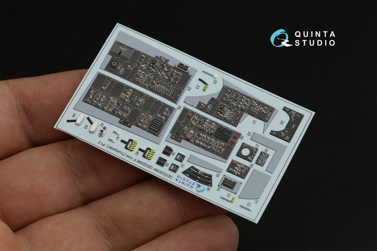 Intérieur imprimé en 3D et coloré pour F-14A (Trumpeter) - Quinta Studio QDS-32098 (petite version) 1/32 – Bild 12