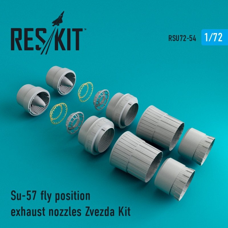 RESKIT RSU72-0054 Tuyères d&amp;#39;échappement de position de vol Su-57 pour Zvezda 1/72