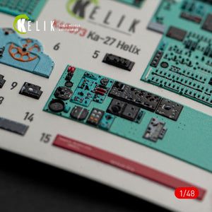 Décalcomanies 3D pour l&amp;#39;intérieur du Ka-27 Helix (KELIK K48073) pour la maquette HobbyBoss au 1/48 – immagine 5