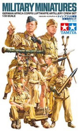 Tamiya 35343 Ensemble d&amp;#39;artillerie de la Luftwaffe du Corps allemand d&amp;#39;Afrique au 1/35