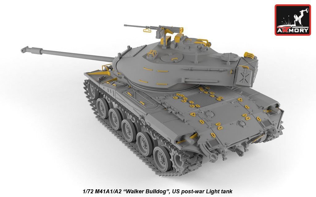 Armory Models 72412 M41A1/A2 Walker Bulldog Char léger américain d&amp;#39;après-guerre 1/72 – Bild 5