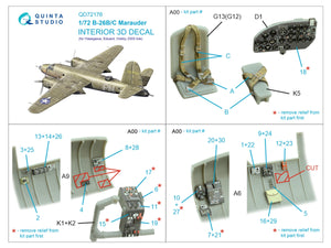 Intérieur imprimé en 3D et coloré sur papier décalcomanie Quinta Studio QD72176 B-26B Marauder (Hasegawa/Eduard/Hobby2000) 1/72 – Bild 3