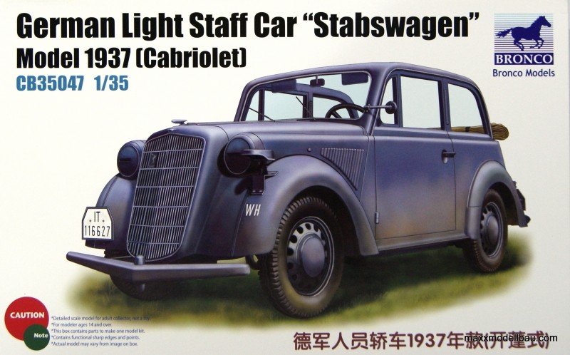 Bronco CB35047 German Opel Light Staff Car Stabswagen 1/35