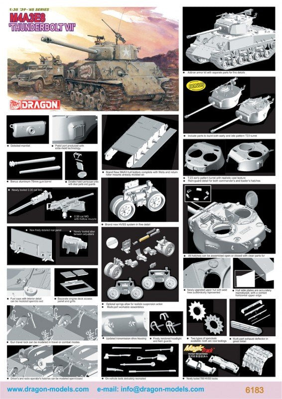 Dragon 6183 M4A3E8 « Thunderbolt VII » (1/35) – image 2