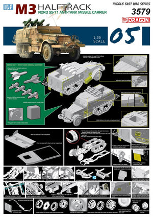 Dragon 3579 IDF M3 Halftrack Nord SS-11 Porte-missiles antichar 1/35