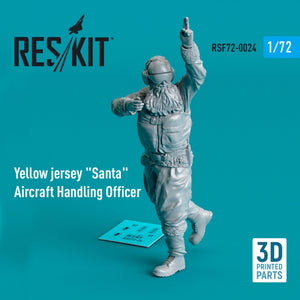 RESKIT RSF72-0024 Agent de manutention d&amp;#39;aéronefs Père Noël en maillot jaune (1 pièce) (Impression 3D) 1/72
