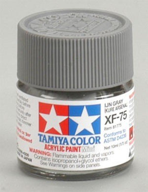Peinture acrylique Tamiya XF75 Gris IJN (Arsenal de Kure) (81775) 10 ml  – image 2
