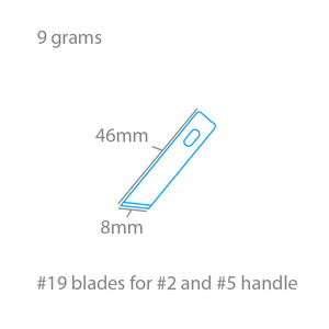 Lames de burinage angulaires Modelcraft PKN2719 n° 19 x 5 pour manches n° 2 ou n° 5 – image 2