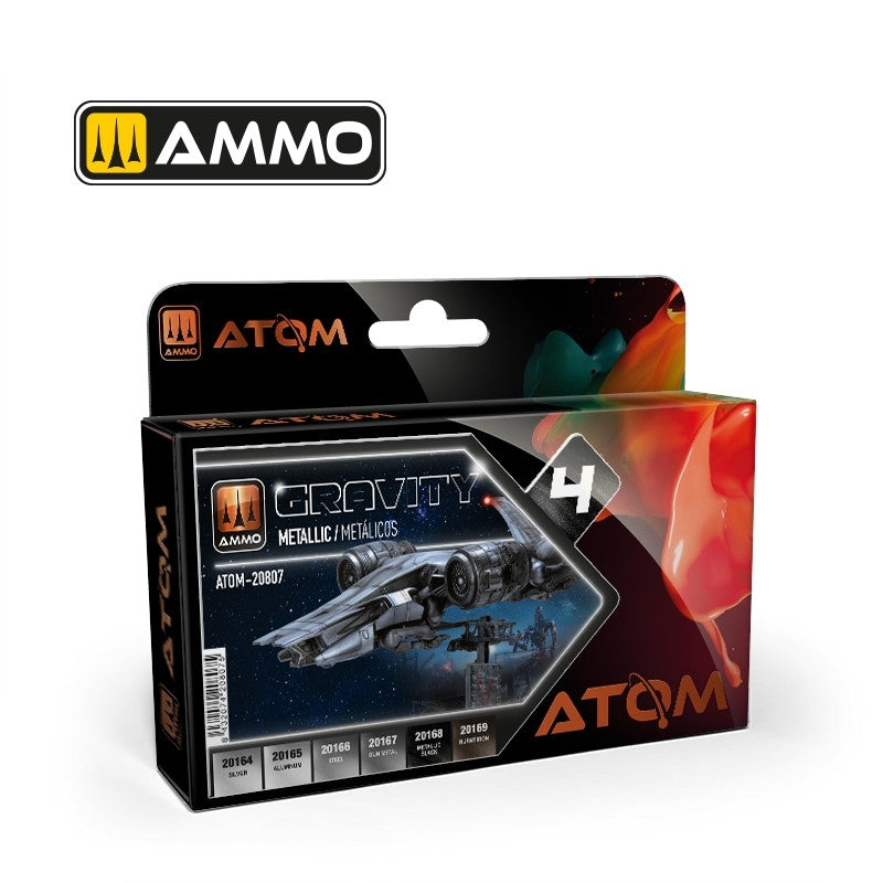 AMMO de Mig Jimenez 20807 ATOM Gravity Metallic Set 6x20ml
