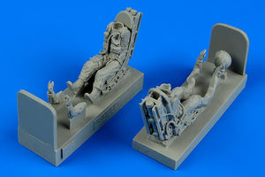 Aerobonus 480115 Figurine de pilote et d&amp;#39;opérateur de l&amp;#39;USAF avec sièges éjectables pour A-37 Dragonfly au 1/48