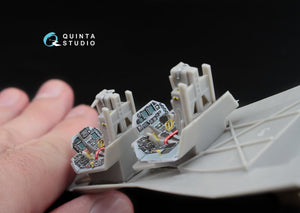 Intérieur imprimé en 3D et coloré sur papier décalcomanie Quinta Studio QD48032 F-16D (pour maquette Hasegawa) 1/48 – image 9
