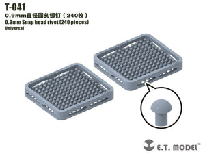 Rivets à tête clipsable ET modèle T-041 0,9 mm (240 pièces) (rivets)