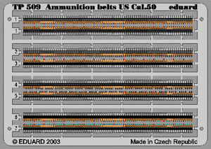 Bandes de munitions Eduard TP509, calibre US 0,50, 1/35