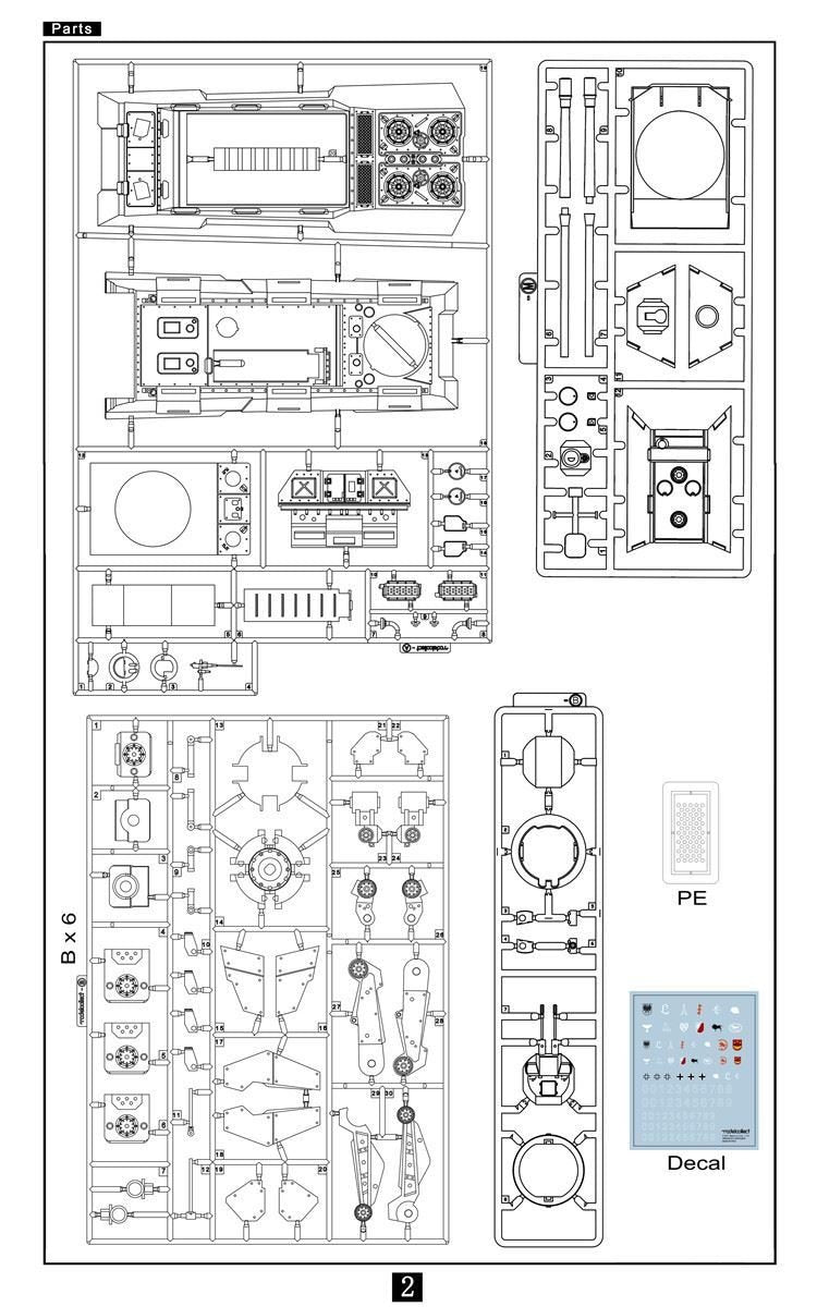 Modelcollect UA72126 Fist of War Char super-lourd allemand E-100 Nothung (1/72) – imagen 5