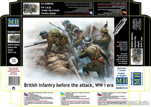 Master Box 35114 Infanterie britannique avant l&amp;#39;attaque de la Première Guerre mondiale